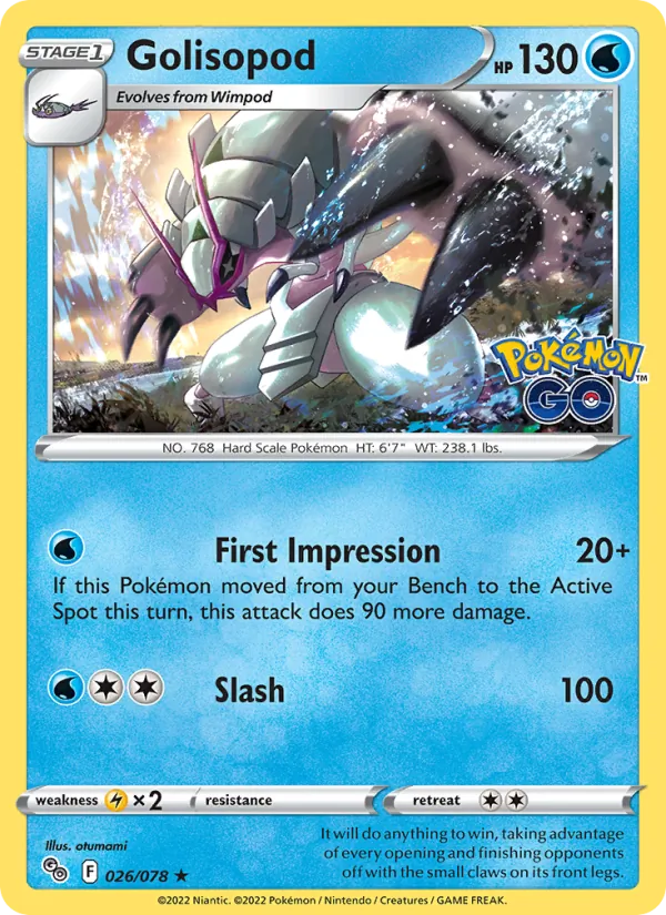 Golisopod, Pokémon GO No. 026