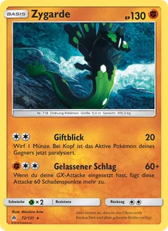 Zygarde, Grauen Der Lichtfinsternis No. 72 Normal