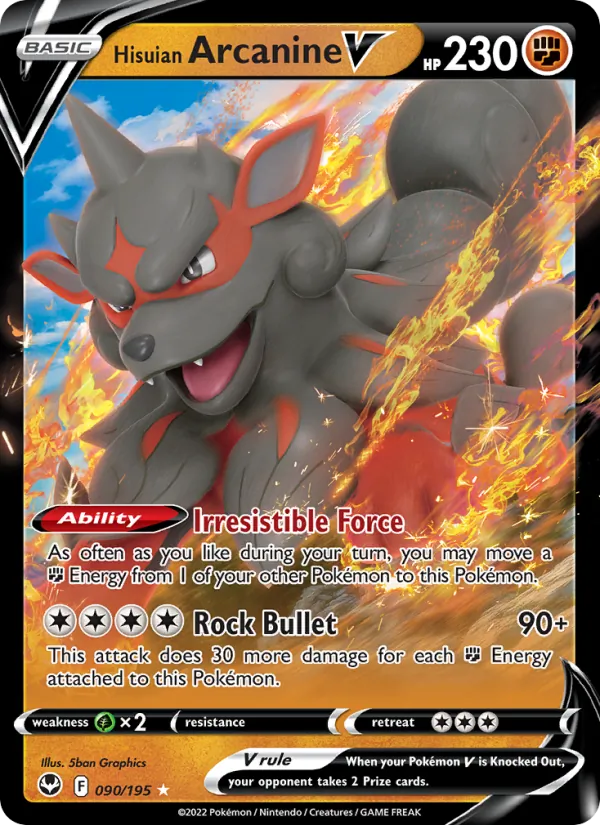 Hisuian Arcanine V, Silver Tempest Nº 090