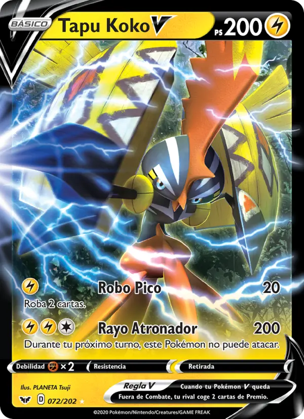 Tapu Koko V, Espada y Escudo Nº 72