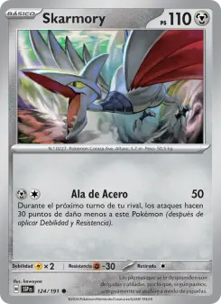 Skarmory, Chispas Fulgurantes No. 124 Normal