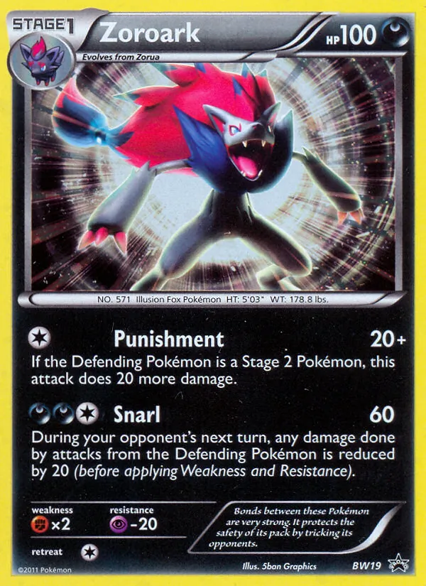 Zoroark, BW Black Star Promos Nº BW19