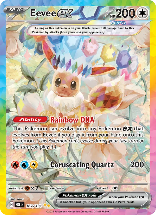 Eevee ex, Prismatic Evolutions No. 167