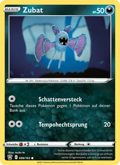 Zubat, Kampfstile Nº 89 Normal