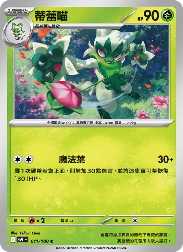 蒂蕾喵, 對戰搭檔 Nº 011
