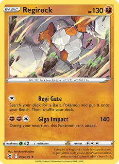 Regirock, Astral Radiance No. 075 Normal