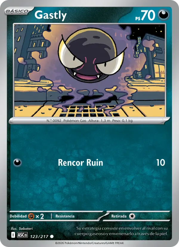 Gastly, Héroes Ascendentes No. 123