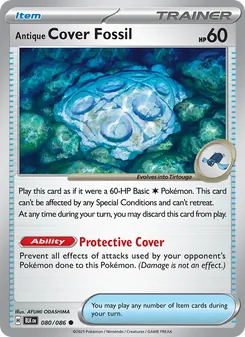Antique Cover Fossil, Black Bolt Nº 080 Normal