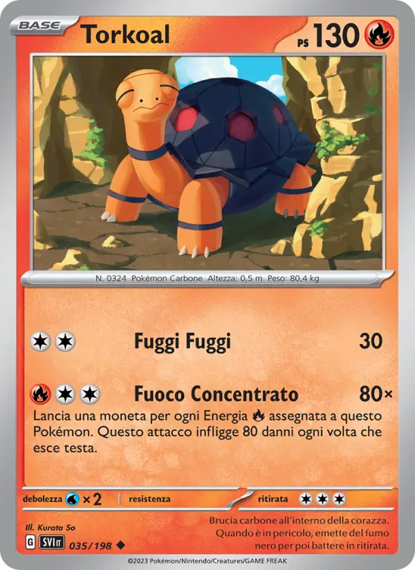 Torkoal, Scarlatto e Violetto No. 035