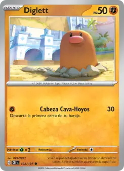 Diglett, Llamas Obsidianas No. 103 Normal