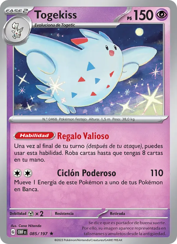 Togekiss, Llamas Obsidianas No. 085