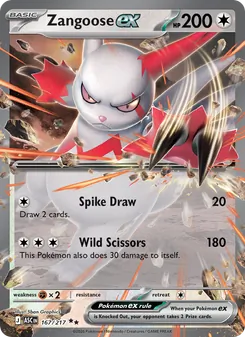 Zangoose ex, Ascended Heroes No. 167 Holo