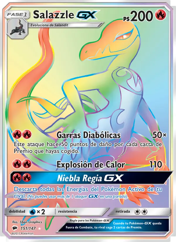 Salazzle GX, Sombras Ardientes No. 151