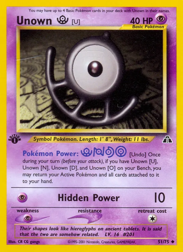Unown [U], Neo Discovery No. 51