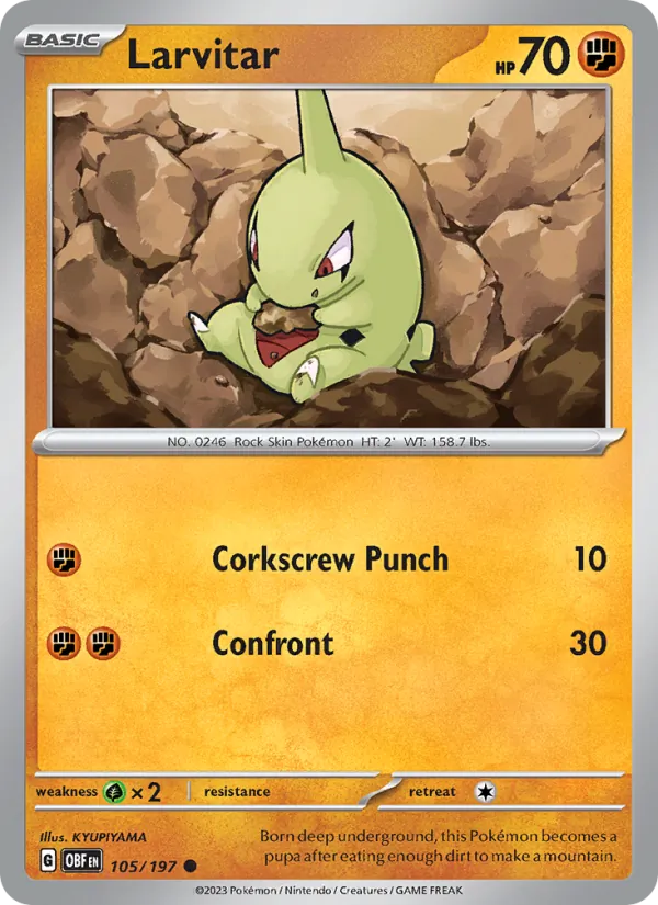 Larvitar, Obsidian Flames Nº 105