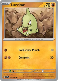 Larvitar, Obsidian Flames Nº 105 Normal