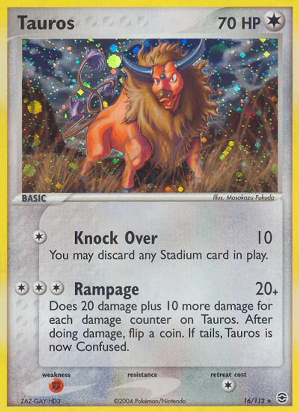 Tauros, FireRed & LeafGreen No. 16