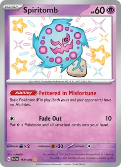 Spiritomb, Paldean Fates Nº 158 Holo
