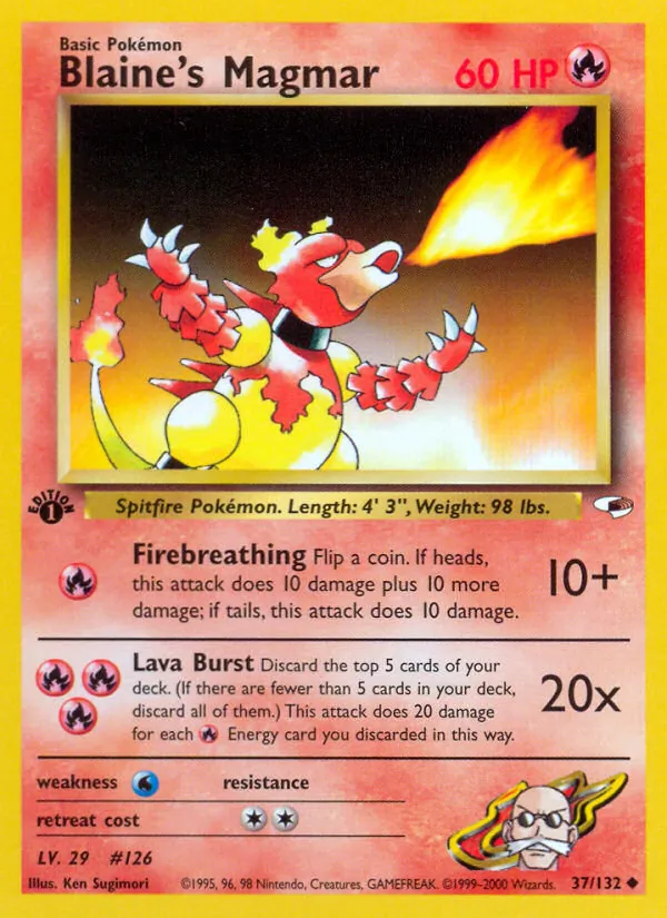 Blaine's Magmar, Gym Heroes Nº 37