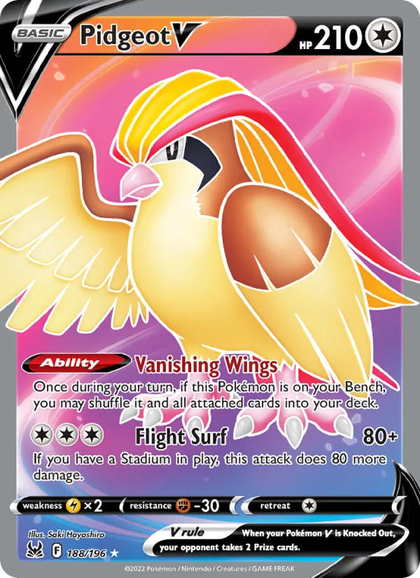Pidgeot V, Lost Origin No. 188
