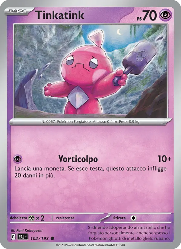 Tinkatink, Evoluzioni a Paldea Nº 102