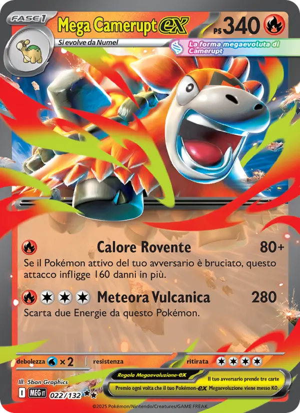Mega Camerupt-ex, Megaevoluzione No. 022
