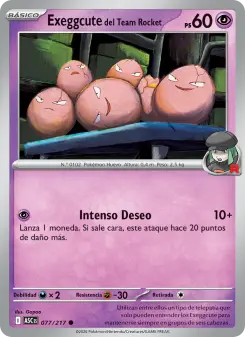 Exeggcute del Team Rocket, Héroes Ascendentes No. 077 Normal