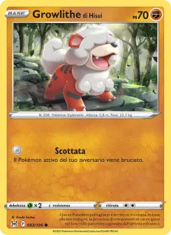 Growlithe di Hisui, Origine Perduta Nº 083 Normal