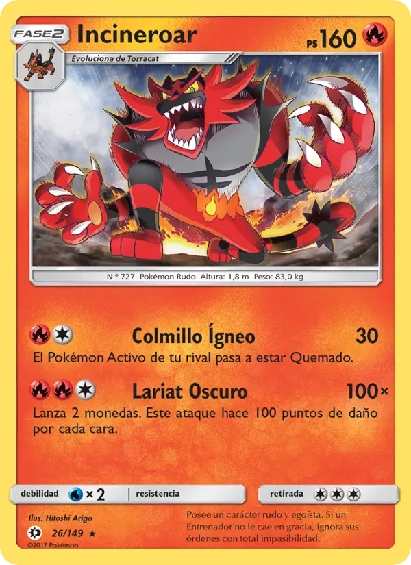 Incineroar, Sol y Luna No. 26