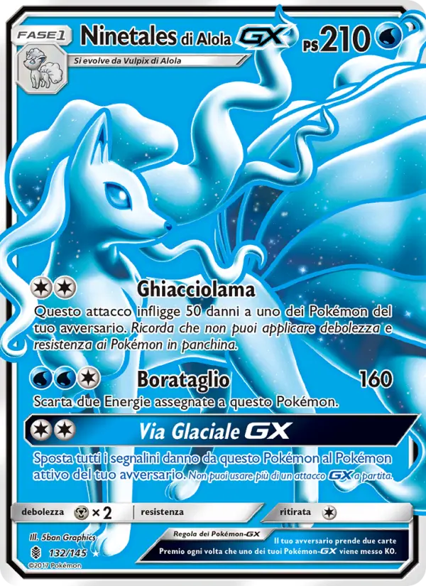 Ninetales di Alola GX, Guardiani Nascenti No. 132