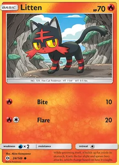 Litten, Sun & Moon No. 24 Normal