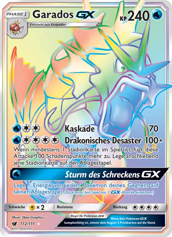 Garados GX, Aufziehen der Sturmröte No. 112