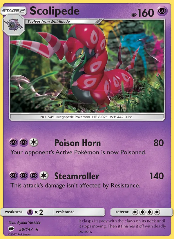 Scolipede, Burning Shadows No. 58