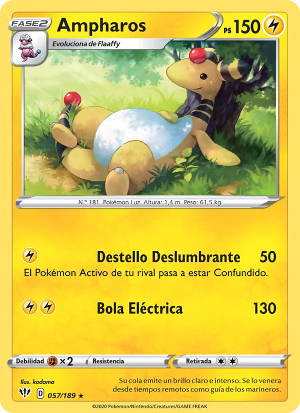 Ampharos, Oscuridad Incandescente No. 57