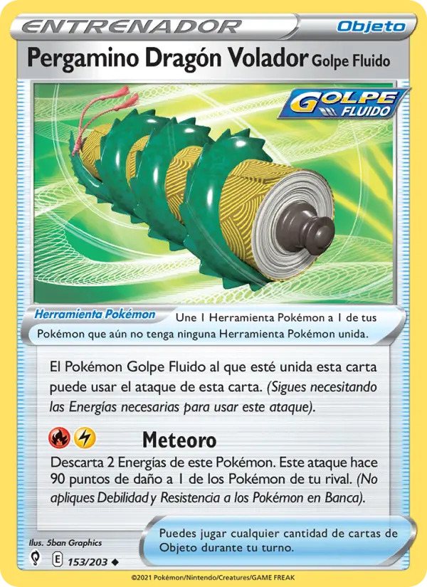 Pergamino Dragón Volador Golpe Fluido, Cielos Evolutivos No. 153