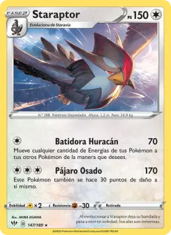 Staraptor, Oscuridad Incandescente No. 147 Normal