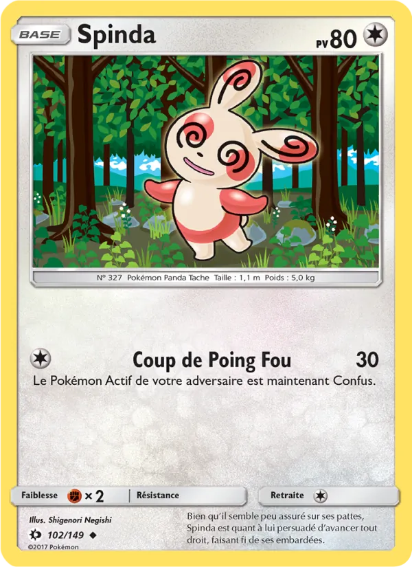 Spinda, Soleil et Lune Nº 102