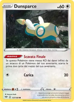 Dunsparce, Fiamme Oscure Nº 137 Normal