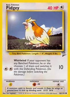 Pidgey, Base Set 2 No. 86 Normal