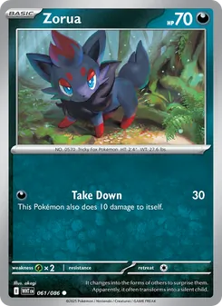 Zorua, White Flare Nº 061 Normal