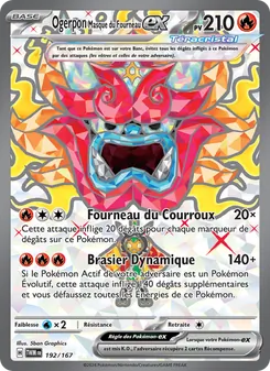 Ogerpon Masque du Fourneau-ex, Mascarade Crépusculaire Nº 192 Holo