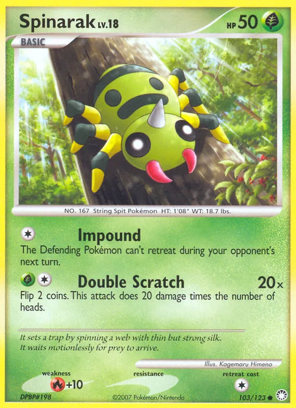 Spinarak, Mysterious Treasures No. 103