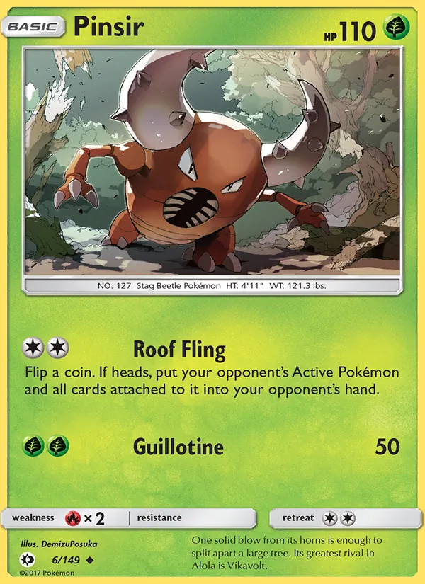 Pinsir, Sun & Moon No. 6