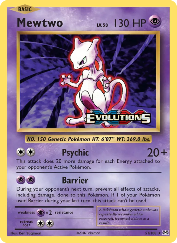 Mewtwo, Evolutions Nº 51