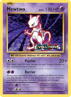 Mewtwo, Evolutions Nº 51 Normal
