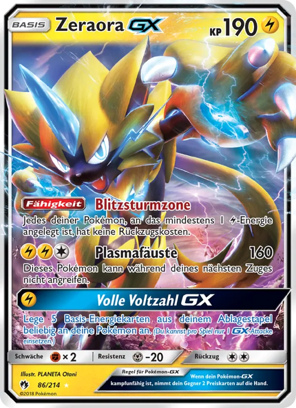 Zeraora GX, Echo des Donners No. 86