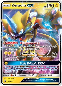 Zeraora GX, Echo des Donners Nº 86 Normal