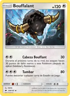 Bouffalant, Sombras Ardientes Nº 108 Normal