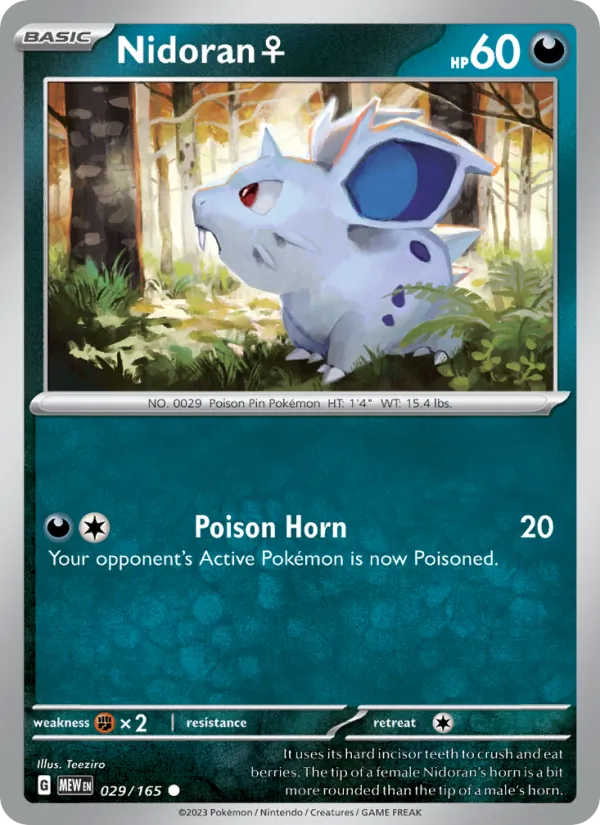 Nidoran♀, 151 Nº 029