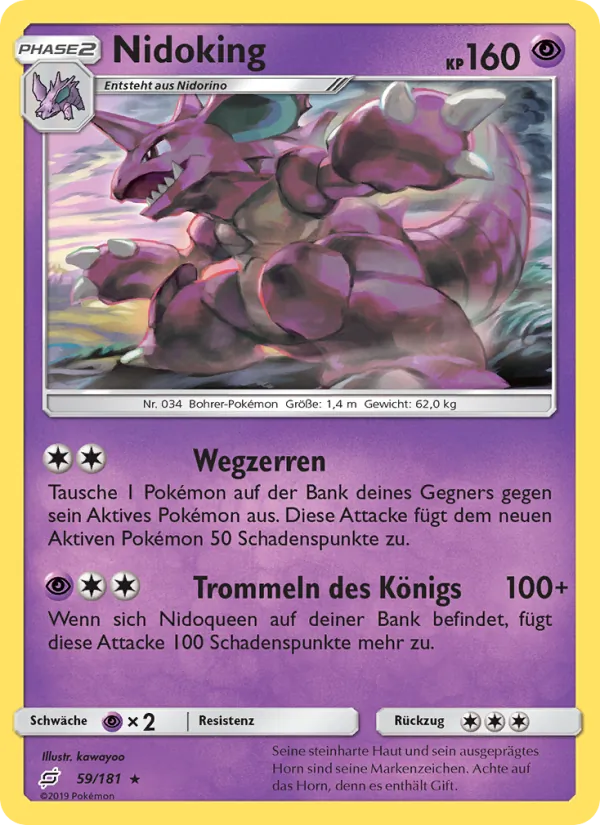 Nidoking, Teams Sind Trumpf No. 59
